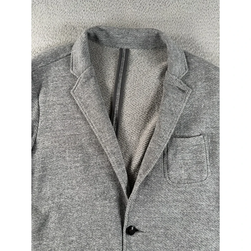 Faherty Inlet Knit Blazer Mens XL Gray Cotton Casual Sport Jacket Preppy